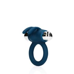   Loveline - akkus, nyuszis csiklóizgatós, vibrációs péniszgyűrű (kék)
