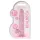 RealRock - átlátszó élethű dildó - pink (17cm)