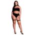 Le Désir Plus Size - 3 részes fehérnemű szett - fekete (XL-4XL)