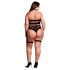 Le Désir Plus Size - 3 részes fehérnemű szett - fekete (XL-4XL)