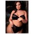 Le Désir Plus Size - 3 részes fehérnemű szett - fekete (XL-4XL)