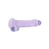 RealRock - átlátszó élethű dildó - lila (19cm)