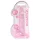 RealRock - átlátszó élethű dildó - pink (19cm)