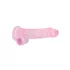 RealRock - átlátszó élethű dildó - pink (19cm)