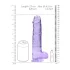 RealRock - átlátszó élethű dildó - lila (22cm)