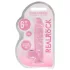 RealRock - átlátszó élethű dildó (pink, 15 cm)