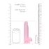 RealRock - átlátszó élethű dildó (pink, 15 cm)