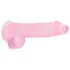 RealRock - átlátszó élethű dildó (pink, 15 cm)