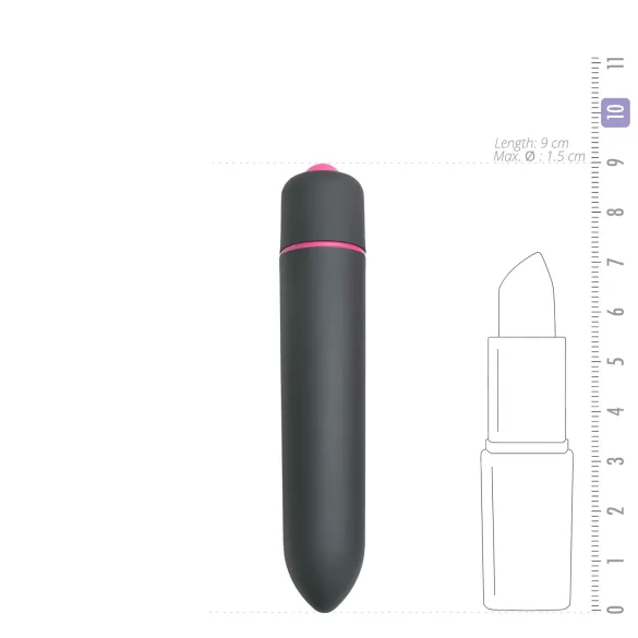 EasyToys Bullet - vízálló rúdvibrátor (fekete)
