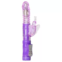 EasyToys Butterfly - forgó-lökő vibrátor (lila)