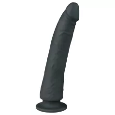   Easytoys - tapadókorongos 100% szilikon dildó (21cm) - fekete