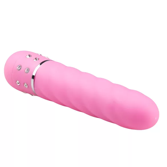 EasyToys Diamond - csavart rúd vibrátor (pink)