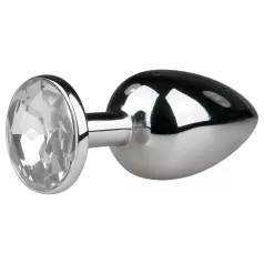EasyToys - fém anál plug (ezüst-fehér)