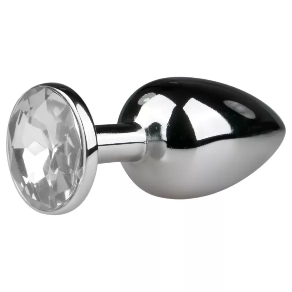 EasyToys - fém anál plug (ezüst-fehér)
