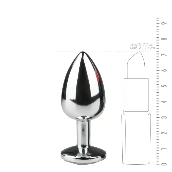 EasyToys - fém anál plug (ezüst-fehér)