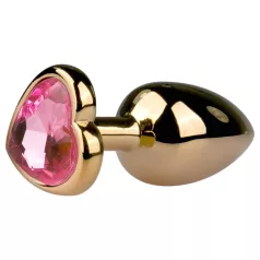 EasyToys Metal No.3 - anál plug (arany-pink, 2,5 cm)