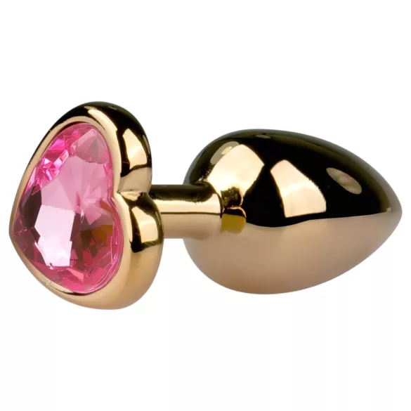 EasyToys Metal No.3 - anál plug (arany-pink, 2,5 cm)
