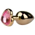 EasyToys Metal No.3 - anál plug (arany-pink, 2,5 cm)