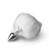 EasyToys Bunny NO1 - fém anál plug nyuszifarokkal (ezüst-fehér)