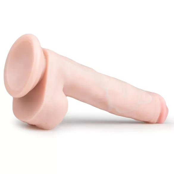 Easytoys - tapadókorongos, herés nagy dildó (26,5cm) - natúr