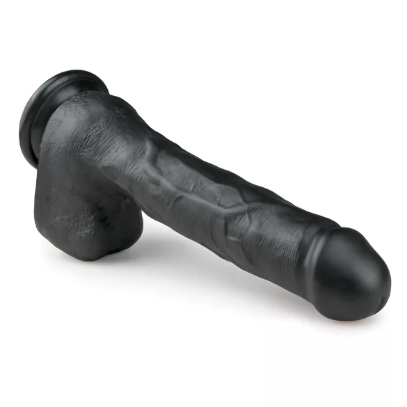 Easytoys - tapadókorongos, herés nagy dildó (29,5cm) - fekete