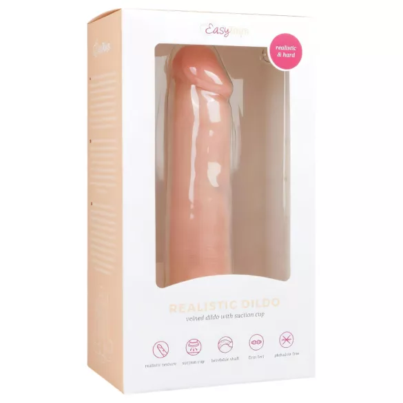 Easytoys - tapadókorongos élethű dildó (20,5cm) - natúr