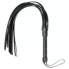 EasyToys Flogger - puha műbőr BDSM korbács (fekete)