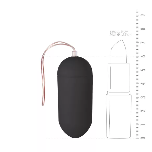 EasyToys - hordható távirányítós vibrotojás (fekete)