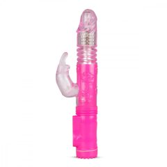   Easytoys - forgógyöngyös, lökő, csiklókaros vibrátor (pink)
