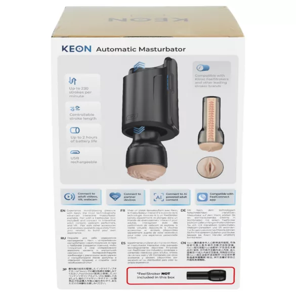Kiiroo Keon Wifi Automatic - maszturbátor tartozék férfiaknak (fekete)