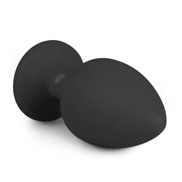 EasyToys Diamond - fehér köves anál plug (nagy, fekete)