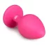 EasyToys Diamond - fehér köves anál plug (közepes, pink)