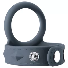   Boners Strap L - péniszgyűrű és heregyűrű egyben (szürke)