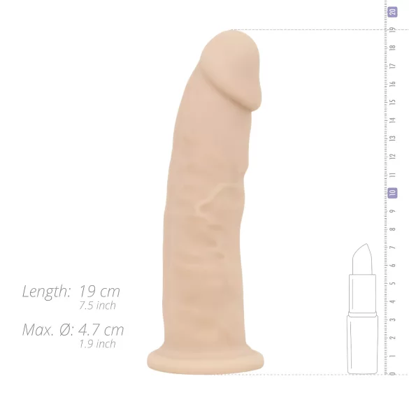 Real Fantasy Winston - tapadókorongos vibrátor - 19 cm (testszínű)