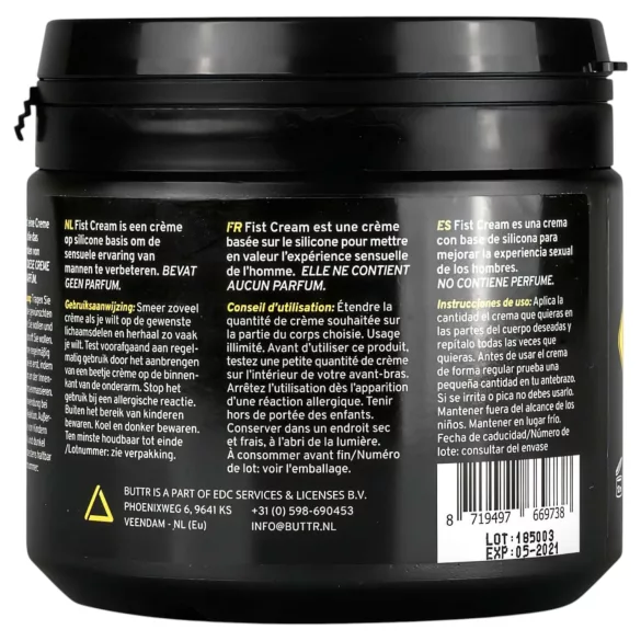 BUTTR Fisting Cream - öklöző síkosító krém (500 ml)