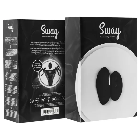 Sway No.3 - akkus, rádiós, vibrációs, fekete bugyi (S-L)