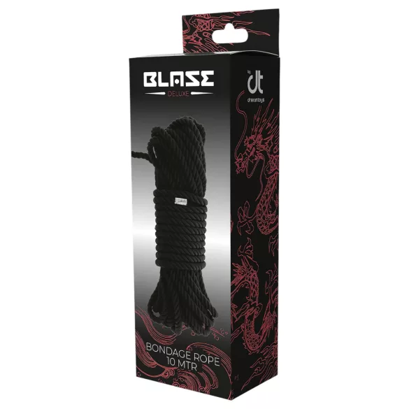 Blaze - bondage kinbaku kötél - 10m (fekete)