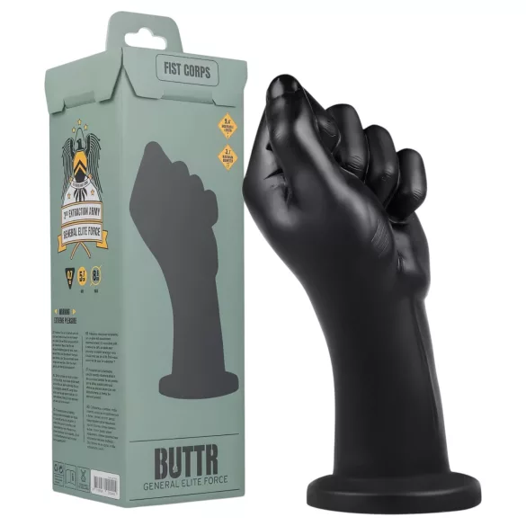 BUTTR Fist Corps - fisting dildó (fekete)