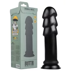 BUTTR Madbull Muzzl - tapadókorongos anál dildó (fekete)