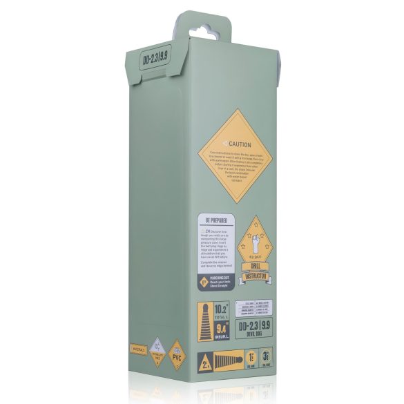 BUTTR Devil Dog - tapadókorongos dildó (fekete)