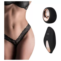   Pantyrebel - akkus, rádiós vibrációs fekete csipke tanga (S-L)