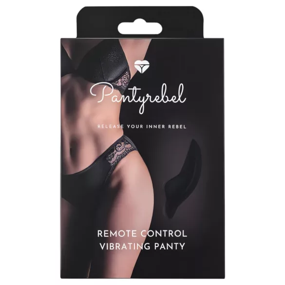 Pantyrebel - akkus, rádiós vibrációs, fekete bugyi (S-L)