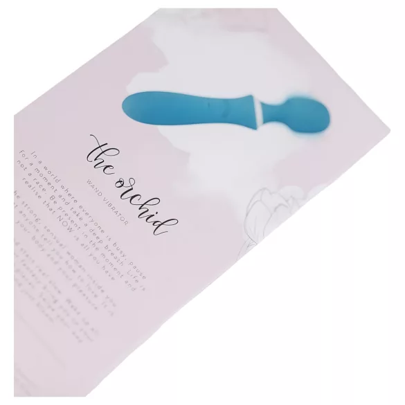 Bloom Orchid Wand - akkus, masszírozó vibrátor (türkiz)