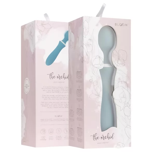 Bloom Orchid Wand - akkus, masszírozó vibrátor (türkiz)