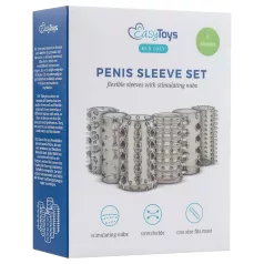   EasyToys Penis Sleeve - péniszmandzsetta szett (szürke, 6 db)