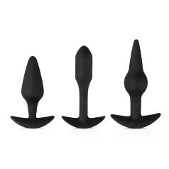   Easytoys Pleasure kit - változatos anál plug szett (fekete)