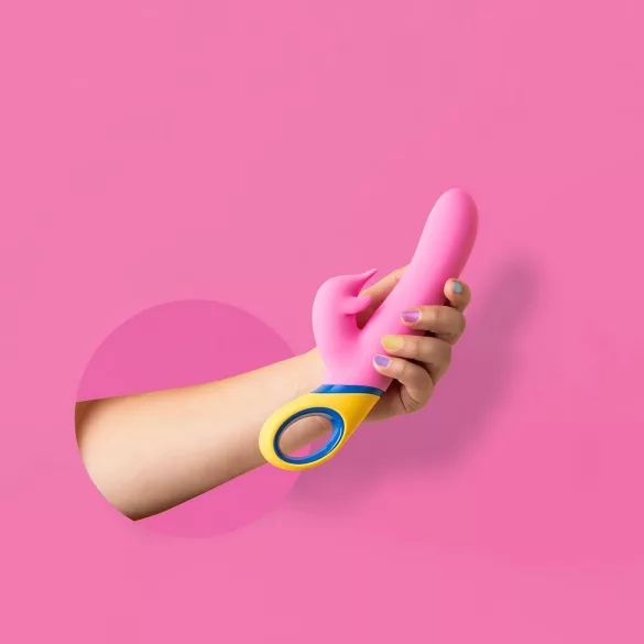 PMV20 Copy Dolphin - forgó, csiklókaros vibrátor (pink)