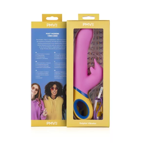 PMV20 Copy Dolphin - forgó, csiklókaros vibrátor (pink)