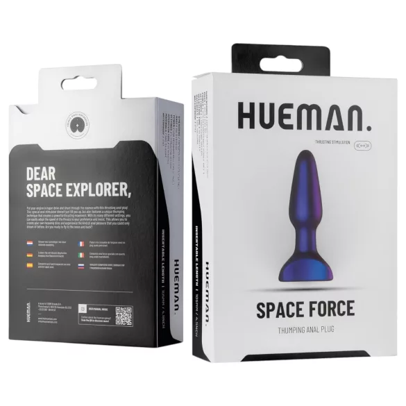 Hueman Space Force - vízálló, lökő anál vibrátor (lila)