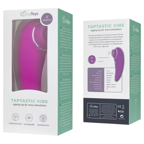 EasyToys Taptastic Vibe - akkus, vízálló csikló vibrátor (pink)